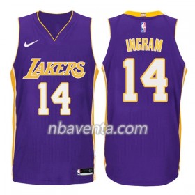 Camiseta Hombre Los Angeles Lakers Brandon Ingram 14 Nike 2017-18 Violeta Swingman